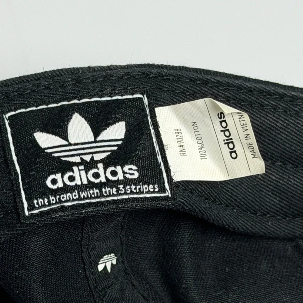 Adidas Originals Trefoil Baseball Cap Black Cotton‎ Adjustable Strapback Dad Hat